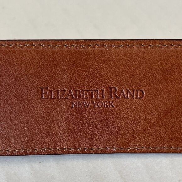 Elizabeth Rand New York Brown Genuine Lizard Belt Strap Sz M No Buckle USA Made main image 13